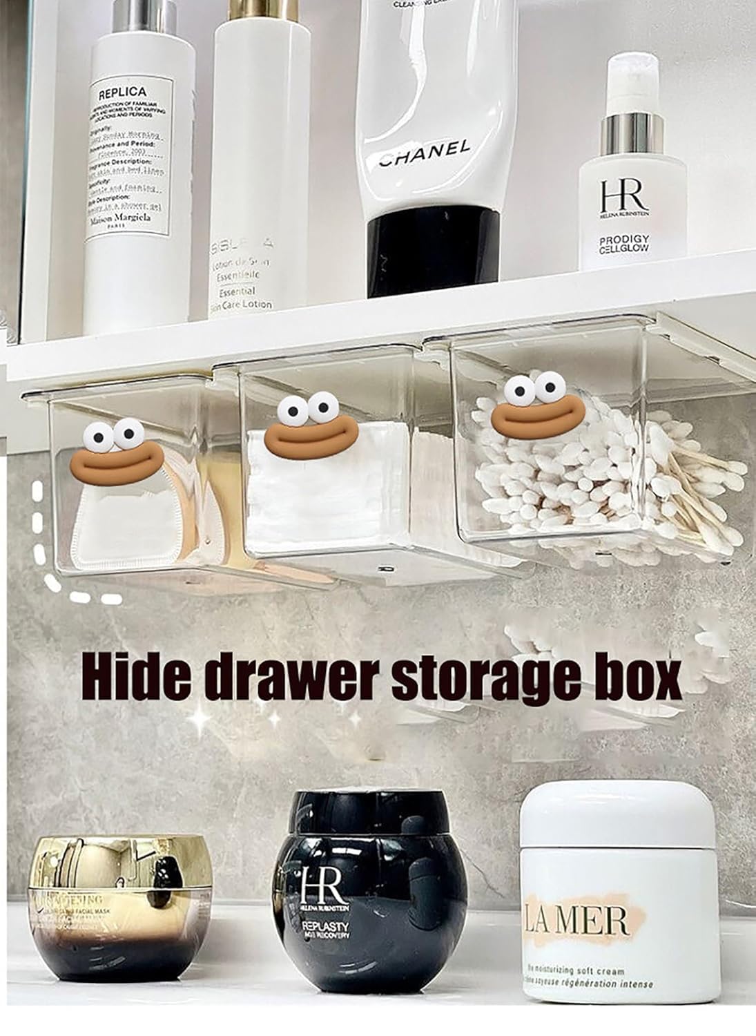 Mirror Cabinet Drawer Storage Box