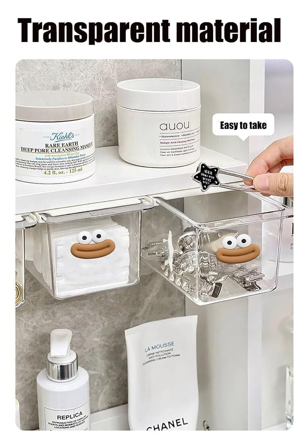 Mirror Cabinet Drawer Storage Box